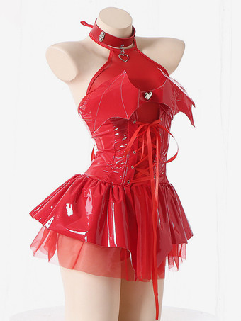 セクシー全身タイツ ハロウィン セクシーな全身タイツコスチューム女性用小悪魔ショートスカートホットガールタイツユニフォームキャットスーツ