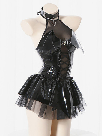 セクシー全身タイツ ハロウィン セクシーな全身タイツコスチューム女性用小悪魔ショートスカートホットガールタイツユニフォームキャットスーツ