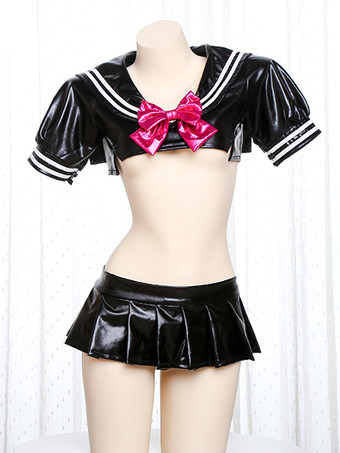 ローズレッドセクシー全身タイツ セクシーランジェリー 学生服 ツーピースセット クラブ制服 キャットスーツ コスチューム