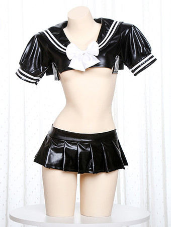 ホワイト セクシー全身タイツ セクシーランジェリー 学生服 ツーピースセット クラブ制服 キャットスーツ コスチューム