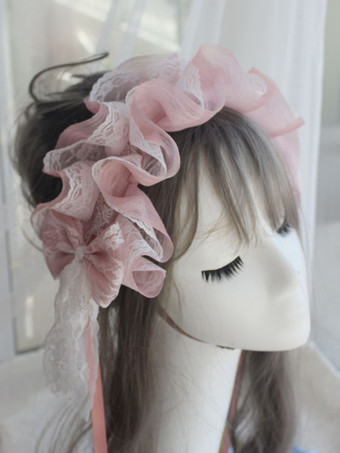 ピンクスウィートロリータアクセサリー ダークネイビー フリルアクセサリー レース その他