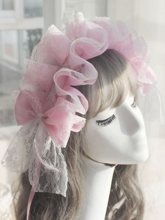 ソフトピンクスウィートロリータアクセサリー ダークネイビー フリルアクセサリー レース その他