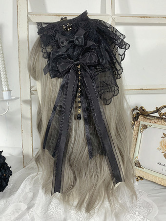 ゴスロリアクセサリー ブラックフリルレースアクセサリー その他