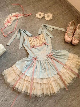 スイートロリータドレス ポリエステル半袖ジャンパー スイートロリータドレス