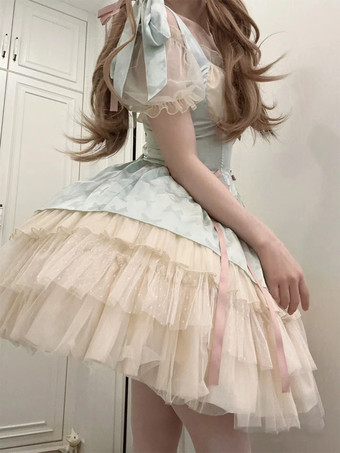 スイートロリータドレス ポリエステル半袖ジャンパー スイートロリータドレス