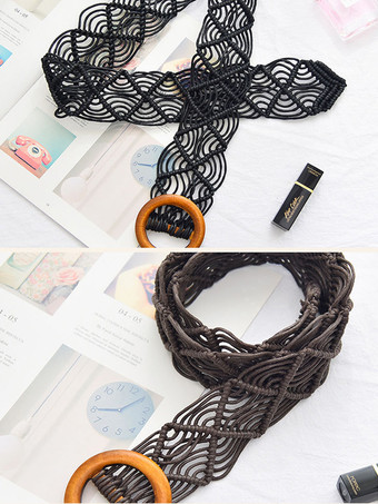 ボヘミアンベルト カットアウトリングディテール シックなベルト