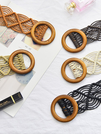 ボヘミアンベルト カットアウトリングディテール シックなベルト