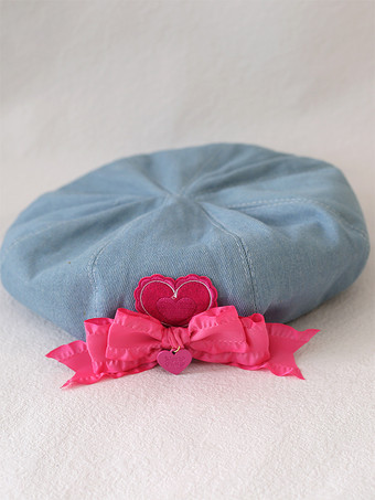 ロココスタイル ロリータ帽子 ライトスカイブルー リボン アクセサリー ポリエステル ロリータ アクセサリー