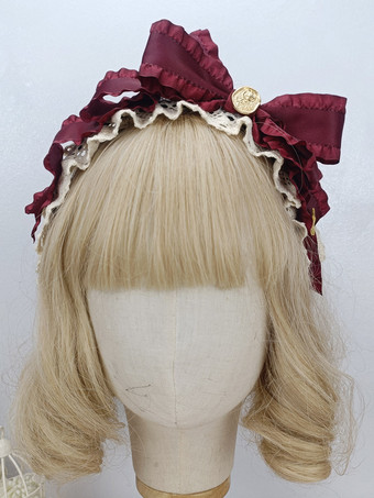ワインレッド スウィートロリータ アクセサリー カメオ ピンク フリル リボン 帽子 その他