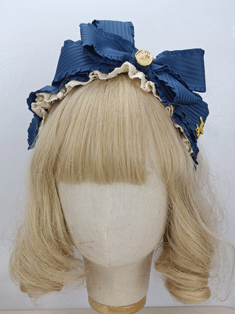 ダークネイビースウィートロリータ アクセサリー カメオ ピンク フリル リボン 帽子 その他