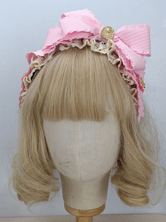 ピンクスウィートロリータ アクセサリー カメオ ピンク フリル リボン 帽子 その他