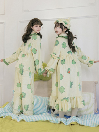 スイートロリータドレス長袖フリルロリータドレス