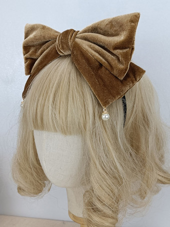 スウィートロリータアクセサリー ブラックパール リボン 帽子 その他