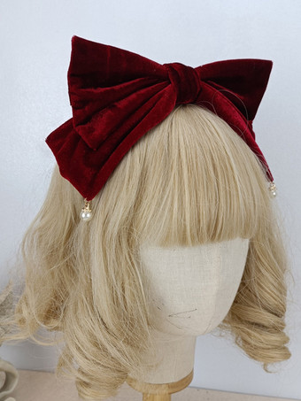 スウィートロリータアクセサリー ブラックパール リボン 帽子 その他