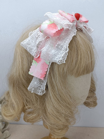 ROCOCO スタイル ロリータ アクセサリー カメオ ピンク レース リボン 帽子 その他