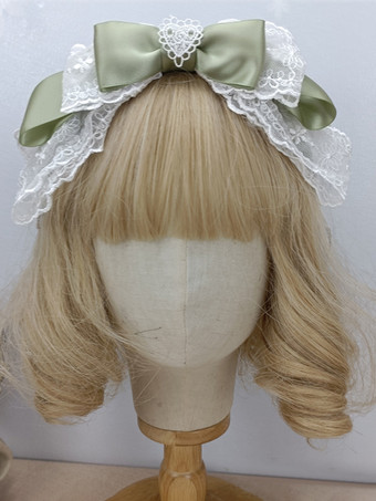 グリーン ROCOCO スタイル ロリータ アクセサリー カメオ ピンク レース リボン 帽子 その他