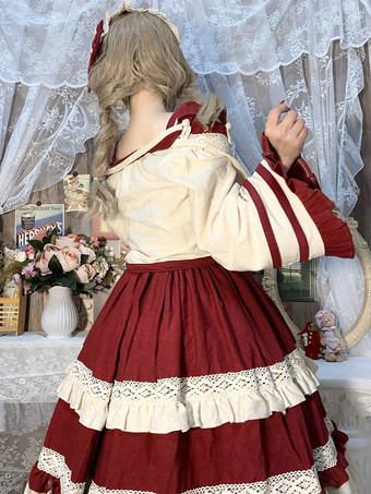 スイートロリータドレス ポリエステル半袖 スイートロリータドレス