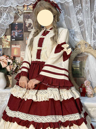 スイートロリータドレス ポリエステル半袖 スイートロリータドレス