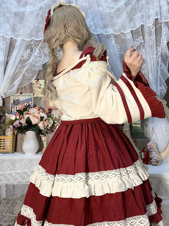 スイートロリータドレス ポリエステル半袖 スイートロリータドレス