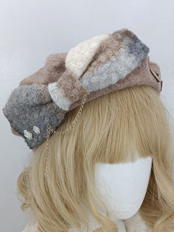 甘いロリータ帽子トープリボンアクセサリーポリエステルロリータアクセサリー