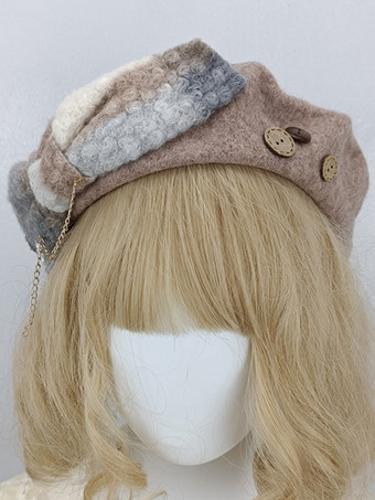 トープ甘いロリータ帽子トープリボンアクセサリーポリエステルロリータアクセサリー