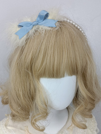 ブルー スウィートロリータ アクセサリー ブルーパール リボン 帽子 その他