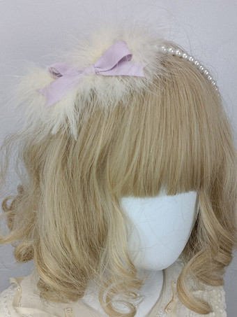 パープル スウィートロリータ アクセサリー ブルーパール リボン 帽子 その他