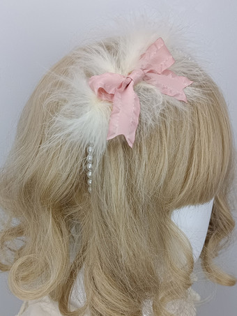 ピンクスウィートロリータ アクセサリー ブルーパール リボン 帽子 その他