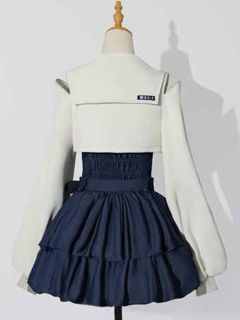 スイートロリータドレス ポリエステル長袖グロメットロリータドレス