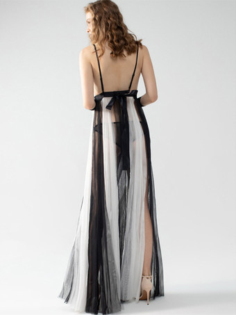 パジャマセット ブラック ポリエステル シアー カットアウト デイリー カジュアル ランジェリー