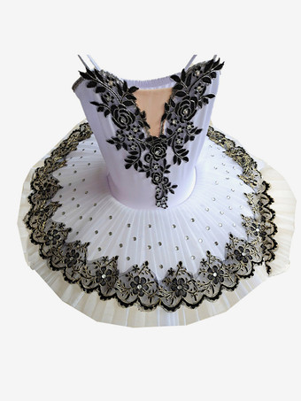 ブラック バレエ ドレス 黒 女の子 子供 バレリーナ 刺繍 ラインストーン レース ポリエステル ドレス ダンスウェア