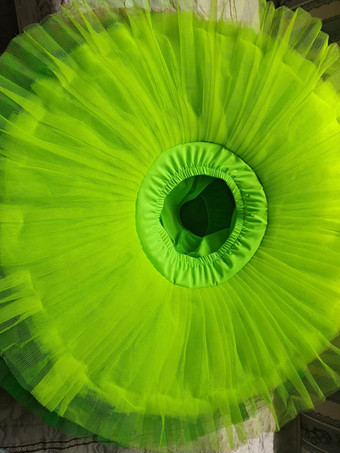 グラスグリーンバレエドレス レッド レディース 子供 バレリーナ フリル ポリエステル スカート パフォーマンスウェア