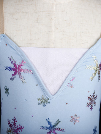 バレエ ダンス衣装 ライトスカイブルー 少女用 大人用 バレリーナ スパンコール フリル レース ポリエステル ドレス パフォーマンスウェア