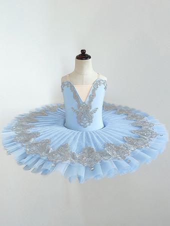 Costume Tutu per Ballerina Bambina azzurro gonnellina ballo in tulle  carnevale