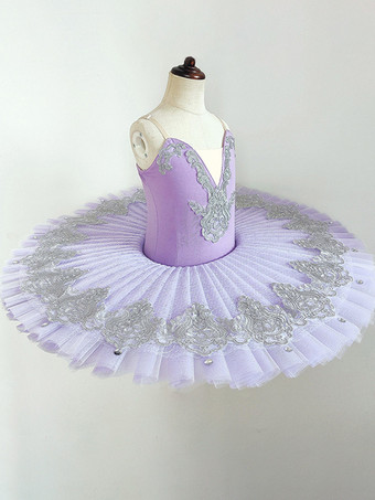 バレエドレス ライトスカイブルー 女性用 大人用 バレリーナ フリル レース ポリエステル ドレス ダンスウェア