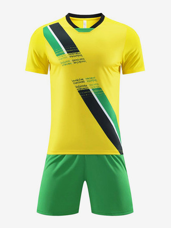 GelbFußballtrikot 2 Stück Unisex Kinder und Erwachsene Activewear personalisiertes Weihnachtsgeschenk