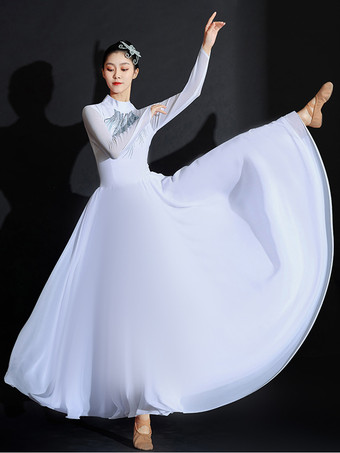 大人の中国衣装白アジアポリエステルセットドレスホリデーコスチューム