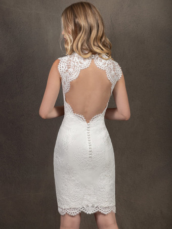 ウェディングドレス 恋人ネック ノースリーブ ショート 膝丈 ショートブライダルドレス