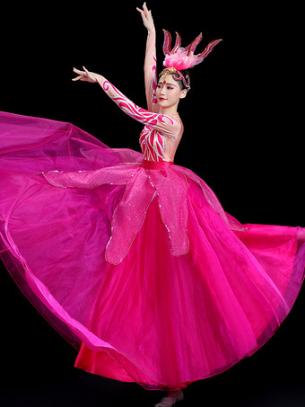 大人の中国の衣装ローズアジアンラインストーンポリエステルセットドレスホリデーコスチューム