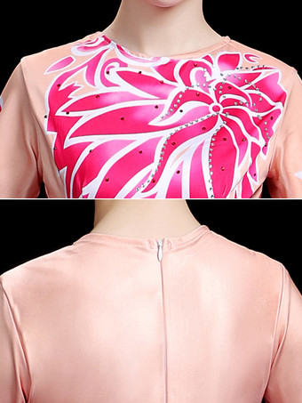 大人の中国の衣装ローズアジアンラインストーンポリエステルセットドレスホリデーコスチューム