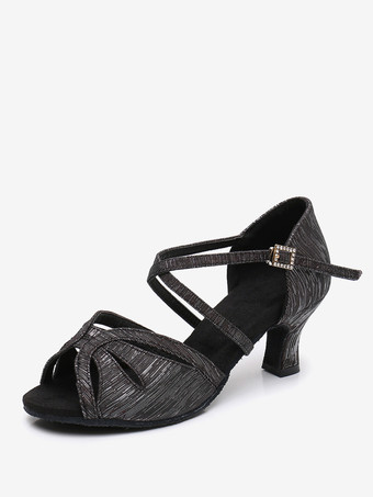 Latin Dance Shoes Canvas Black Round Toe Dance Shoes