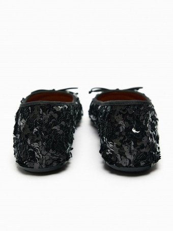 Women's Ballet Flats Sequins Round Toe Ballerina Flat Party Shoes