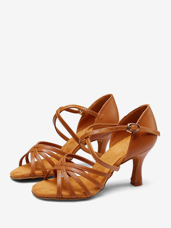 Latin Dance Shoes Olive Round Toe Ballroom Dance Shoes