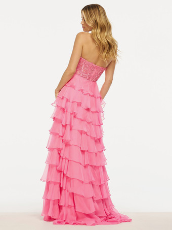 プロムドレス サテン生地 ハイカラー ノースリーブ プリーツ パーティードレス