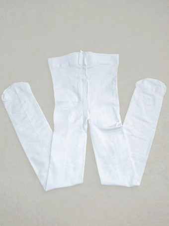 ホワイト サルーンガールストッキング女の子のポリエステルバレリーナニーハイソックスコスチュームアクセサリー