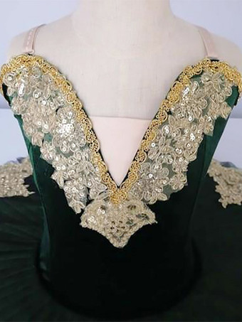 バレエ ドレス ブルー 女の子 子供用 バレリーナ スパンコール レース レース ポリエステル ドレス セット パフォーマンスウェア