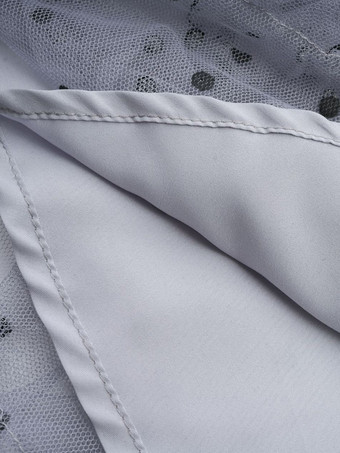 ブラック レイヤリング ドレス ハイカラー ボウタイ ポルカ ドット パーティー マキシ ドレス