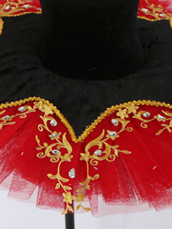 女の子用バレエレオタード ダンスチュチュドレス 白鳥の湖ダンスキャミソールコスチューム 競技用ラインストーン アップリケ レース ポリエステル パフォーマンスコスチューム