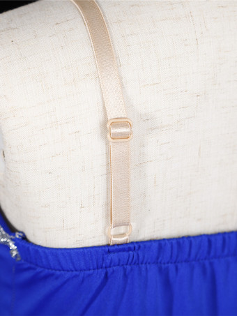 バレエドレス ディープブルー 女の子 大人用 バレリーナ スパンコール レース レース ポリエステル ドレスセット ダンスウェア