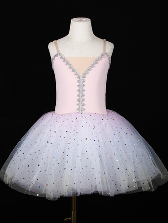 ピンクバレエドレス ディープブルー 女の子 大人用 バレリーナ スパンコール レース レース ポリエステル ドレスセット ダンスウェア